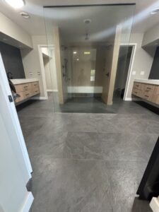 new floors in bathroom