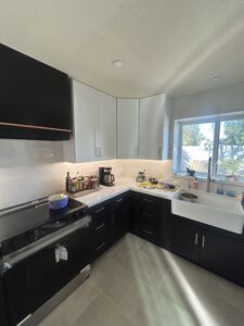 image of corner cabinets with oven and deep farm style sink in phoenix