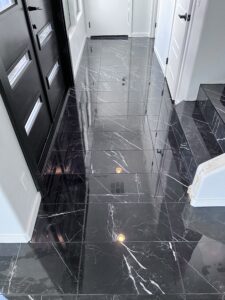 marble tile floors in kitchen