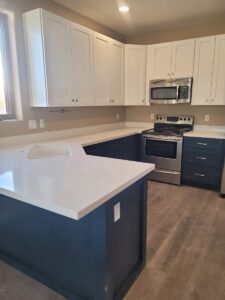 kitchen with new white cabinets installed in phoenix
