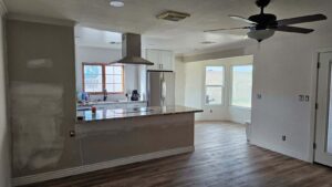 open concept kitchen island bar