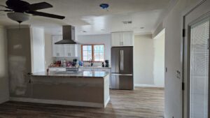 new kitchen with oven hood