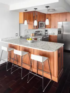 quartz countertops in kitchen remodel